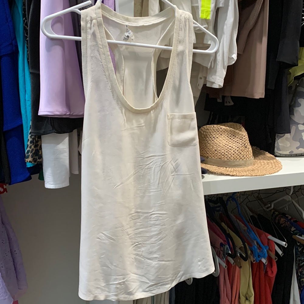 Joie Silk cream blouse.